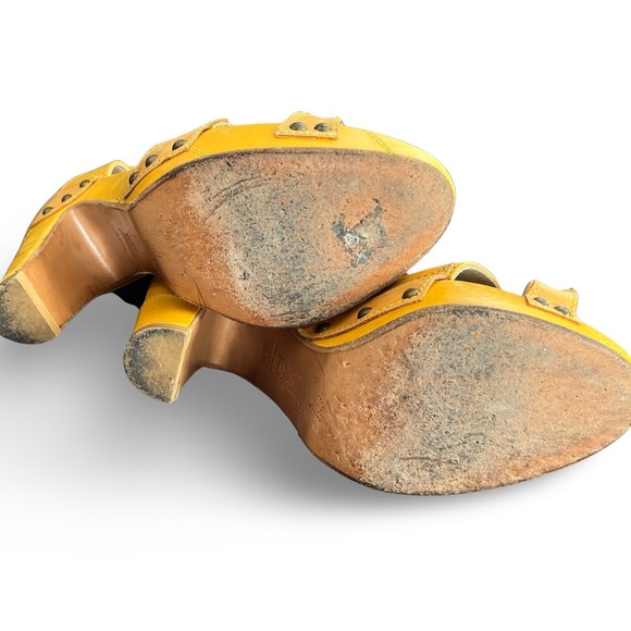 Marni Yellow Rivet Chunky Heeled Sandal EU 36.5 - Picture 7 of 8